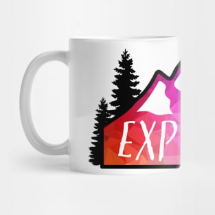 Geometric Colorful Mountain Explore Mug